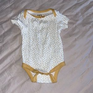 Gold polka dot onesie